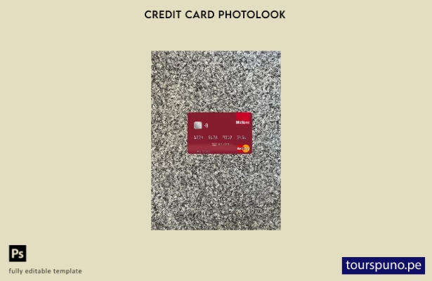 listo para imprimir Plantilla frontal de aspecto fotográfico de Mastercard ASA d